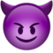 Smiling Face With Horns emoji on Apple